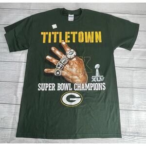 Vintage Green Y2K Green Bay Packers Champions Shirt M
